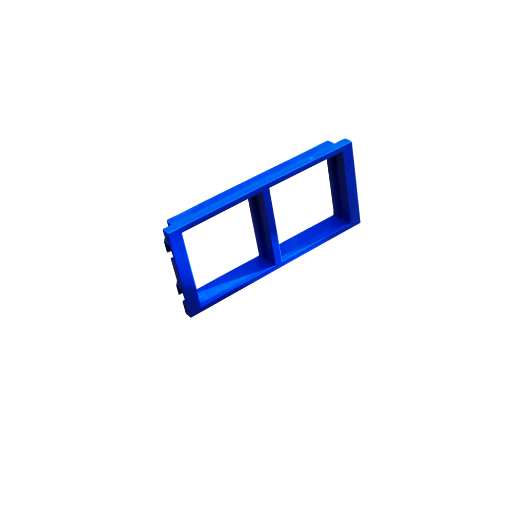 Lanmaster LAN-WA-P2V-BL Адаптерная рамка двойная вертикальная, для настенных блоков, синяя