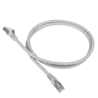 Патч-корд RJ45 - RJ45, 4 пары, FTP, категория 5е, 3 м, серый, TWT TWT-45-45-3.0/S-GY