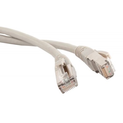 Патч-корд RJ45 - RJ45, 4 пары, FTP, категория 5е, 5 м, серый, TWT TWT-45-45-5.0/S-GY