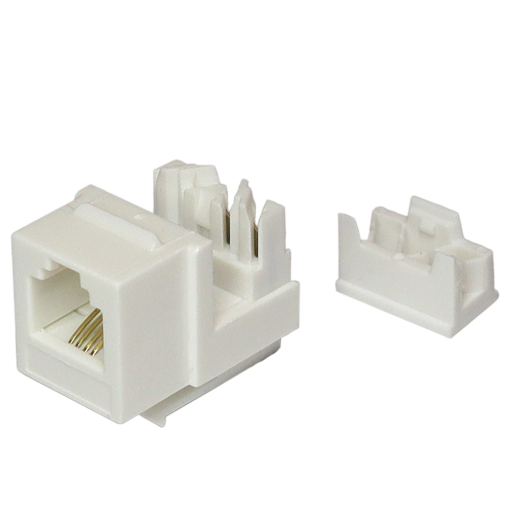 Вставка Keystone RJ-12, белая, без инструмента, TWT-OK12UTP-110WH