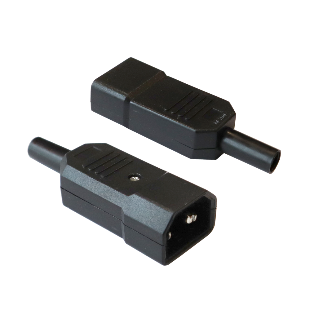 Lanmaster LAN-IEC-320-C14 Вилка электрическая кабельная, IEC 60320, C14, 10A, 250V, разборная, черная, LANMASTER