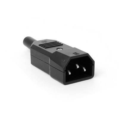 Lanmaster LAN-IEC-320-C14 Вилка электрическая кабельная, IEC 60320, C14, 10A, 250V, разборная, черная, LANMASTER