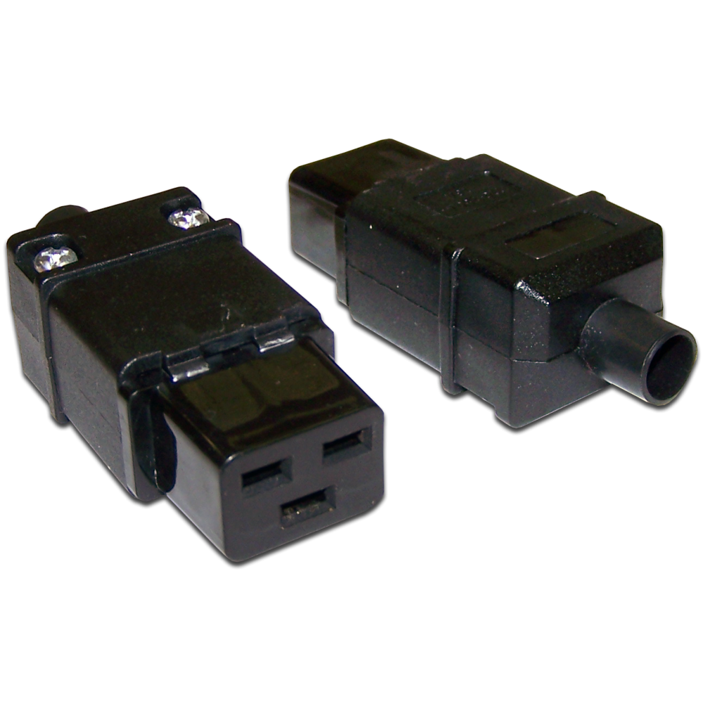 Lanmaster LAN-IEC-320-C19 Вилка электрическая кабельная, IEC 60320, C19, 16A, 250V, разборная, черная