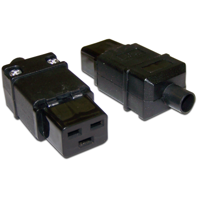 Lanmaster LAN-IEC-320-C19 Вилка электрическая кабельная, IEC 60320, C19, 16A, 250V, разборная, черная