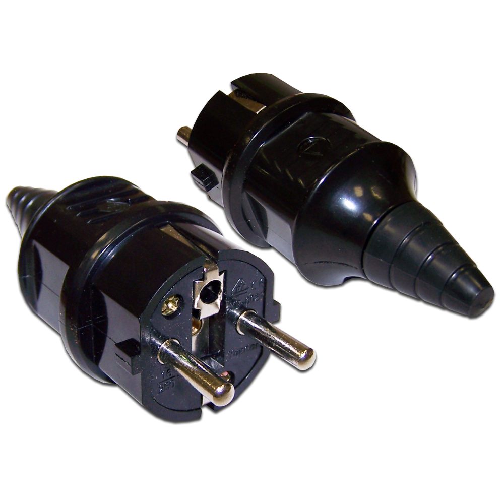 Lanmaster LAN-CEE-7/7-180 Вилка электрическая кабельная, нем. ст., 2К+З, 16A, 250V, разборная, черная, LANMASTER