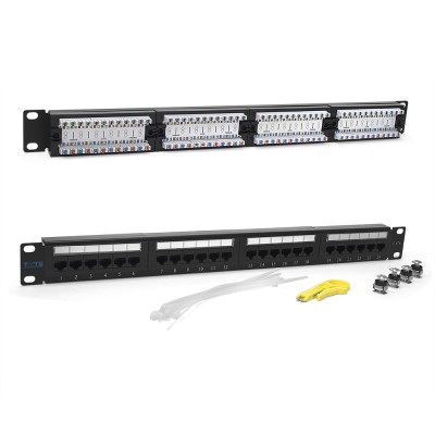 Патч-панель 19, 24 порта RJ-45, категория 6, UTP, 1U, TWT-PP24UTP/6