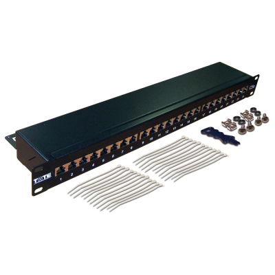 Патч-панель 19, 24 порта RJ-45, категория 6, STP, 1U, TWT-PP24STP/6