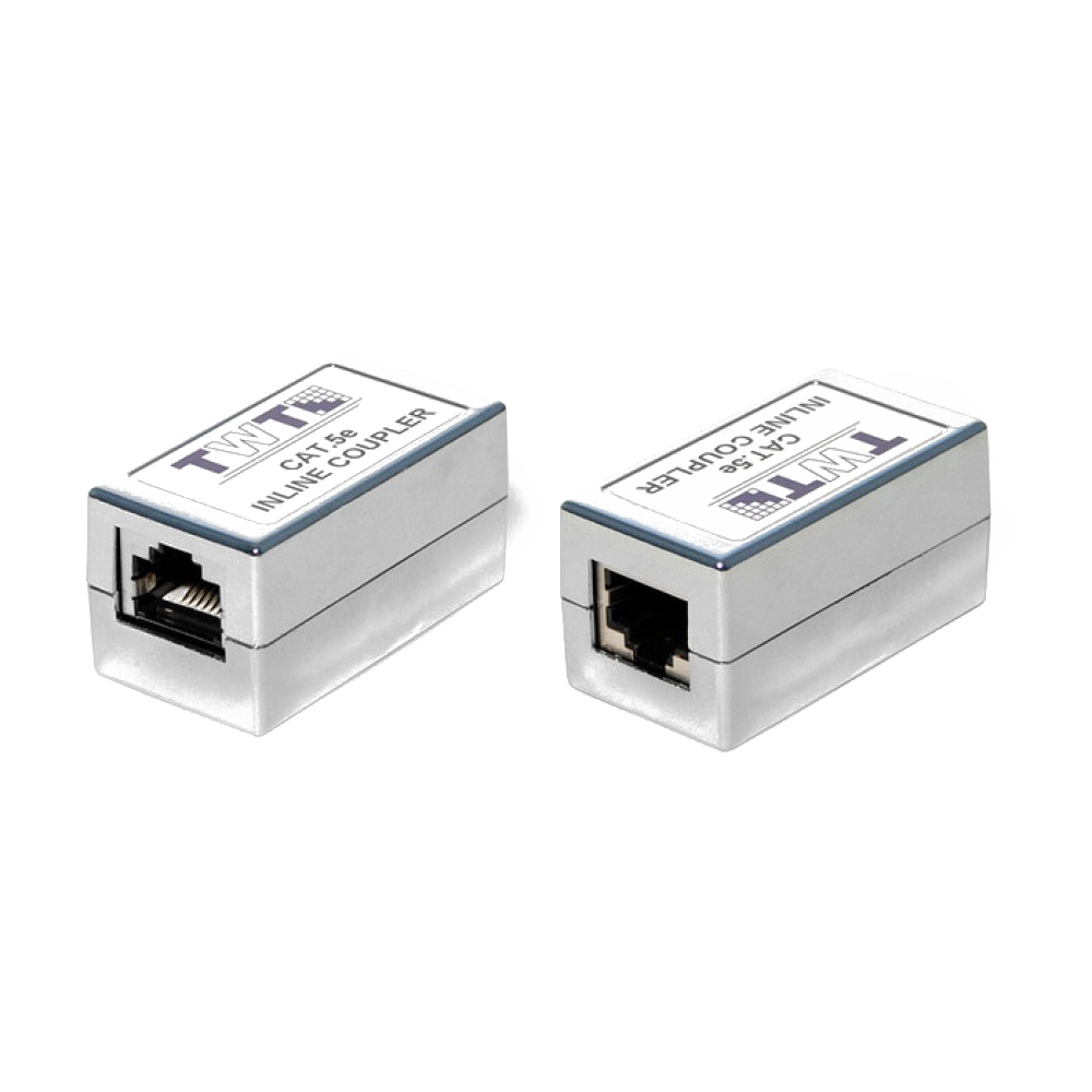 Соединитель 2-х портов RJ-45, экранированный, категории 5е TWT-CP45STP5E