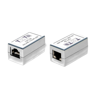Соединитель 2-х портов RJ-45, экранированный, категории 5е TWT-CP45STP5E