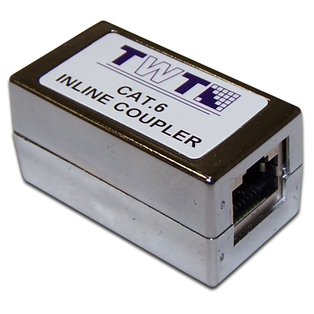 Соединитель 2-х портов RJ-45, экранированный, категории 6 TWT-CP45STP6