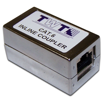 Соединитель 2-х портов RJ-45, экранированный, категории 6 TWT-CP45STP6