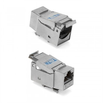Вставка Keystone RJ-45, категория 6, экранированная, 90 градусов, белая, без инструмента, TWT-OK45STP/6-WH