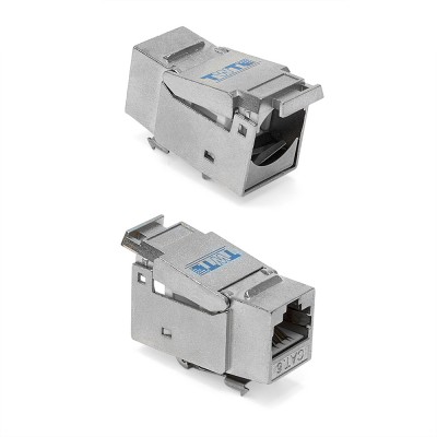Вставка Keystone RJ-45, категория 6, экранированная, 90 градусов, белая, без инструмента, TWT-OK45STP/6-WH