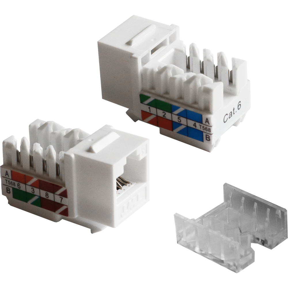 Вставка Keystone RJ-45, категория 6, белая, 90 градусов, TWT-OK45UTP/6-WH
