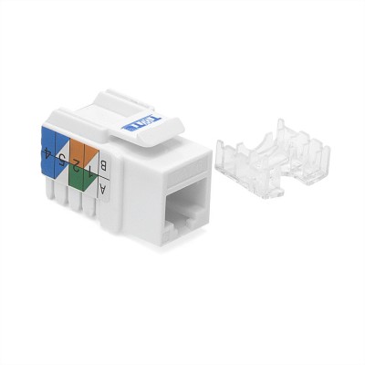 Вставка Keystone RJ-45, категория 6, белая, 90 градусов, TWT-OK45UTP/6-WH