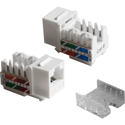 Вставка Keystone RJ-45, категория 6, белая, 90 градусов, TWT-OK45UTP/6-WH