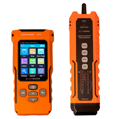 Тестер с измерением длины, трассировкой кабельных линий, проверкой Ethernet и определением POE
